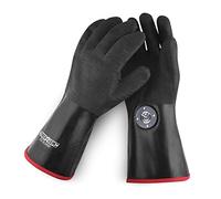 MagneCHEF Freedom BBQ Glove, Heat Resistant 932℉, Easy On & Off Glove for Grill/Smoker/Cooking/Pit/Barbecue/Oven/Fryer, Textured Palm No Slip Grip, Waterproof & Oil Resistant (Black Traditional Fit)