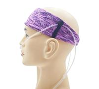 MAGNEECH Comfortable Ear Protectors for Oxygen Tubing - Cannula Headband Hairband | Elevate Your Oxygen Experience, Secure Fit to Prevent Ear Soreness (Purple stripes)