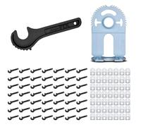 MagneFIX Tile Levelling System - Tool-Free Reusable Kit for Large Format Tiles & Stone, C1 Model with 1mm Grout Spacing, 50 Cam Tools + 50 Plates, For 13-22mm Tiles