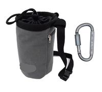 Magnesia Sack Rock Climbing Chalk Bag Waterproof Pocket for Weight Lifting Outdoor Bouldering Pouch Equipment For Hiking(Grey bag with hook)
