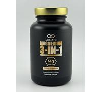 Magnesium 3-in-1 1600mg | ABLABS | Glycinate, Malate & Citrate | Made in The UK | Triple Strength 1600mg | Vegan Capsules (30)