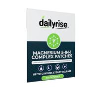 Magnesium 5-in-1 Transdermal Patches - 60 Count | Fabric Patches with Glycinate, Citrate, Malate, Threonate & Oxide | Daily Balance, Energy, Relaxation & Muscle Support - Dailyrise