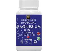 Magnesium 8 in 1 Complex 2000mg | 4 Month Supply | Full Spectrum Elemental Mg Supplement | 120 High Strength Vegan Capsules | 8 in 1 Bioavailable Magnesium | 1 A Day | Gluten Free, UK Company