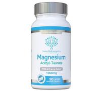 Magnesium Acetyl Taurate 1000mg Daily Dose - 45 Day Supply - Easily Absorbable - PMS, Cramps, Migraine & Sleep Support - No Fillers or Binders - Alternative to Magnesium L-Threonate - UK Made