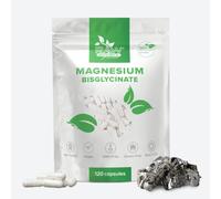 Magnesium Bisglycinate 500mg - 120 Capsules | 200mg Elemental Magnesium per Serving | High Strength Magnesium Glycinate | for Energy, Muscles & Nervous System | Vegan | Raw Powders