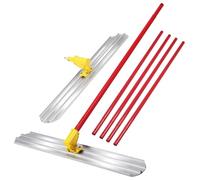 Magnesium Bull Float, 4ft Magnesium Concrete Bull Float Kit with 72" Extendable Handle Bracket × 3, for Concrete Finishing, 122x20cm Pool & Pool Finishing Tool Kit