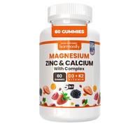 Magnesium Calcium Zinc with Vitamin D3 & K2 Gummies, Multivitamin for Women and Men, Bone Strength & Muscle Function, Extra Absorption Formula, 30 Days Serving