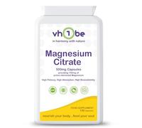 Magnesium Citrate 1000mg per Serving - 120 Vegan Capsules | High Absorption Magnesium Supplement for Sleep, Energy, Digestion & Muscle Relief | 150mg Active Elemental Mg | Made in UK by vh1be