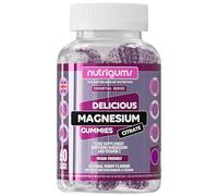 Magnesium Citrate 1250mg & Vitamin C Gummy | High Strength | 150mg of Elemental Magnesium & 80mg Vitamin C | Mixed Berry Flavour | 60 Vegan Gummies | Sleep, Energy & Bone Support by NUTRIGUMS®