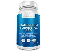 Magnesium Citrate 2250mg of Pure Citrate Providing 360mg Elemental, 96 Percent of Your Recommended Daily Amount - 180 Vegan Capsules (3 caps per Serving, 2 Months Supply)
