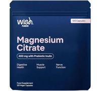 Magnesium Citrate 400mg with Prebiotic Inulin - High Strength Magnesium Supplements for Women & Men, Supports Digestive Health Muscle & Nerve Function, 120 Vegan Capsules