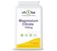 Magnesium Citrate 500mg - 120 Vegan Capsules | High Absorption Magnesium Supplement for Sleep, Energy, Digestion & Muscle Relief | 150mg Active Elemental Mg Supplement | Made in UK by vh1be