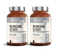 Magnesium Citrate Capsules 1480mg | 444mg Elemental | 4 Months | Electrolytes & Hydration - Regular Daily Use | Magnesium Supplements for Women & Men | Not Powder or Tablets | VitaBright | 2 Pack