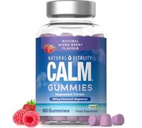 Magnesium Citrate Gummies 1600mg | 180mg of Elemental Magnesium | High Strength Calm Magnesium Supplement for Women & Men | Vegan | Natural Mixed Berry Flavour | 60 Count | Natural Vitality