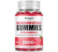Magnesium Citrate Gummies, 400mg of Elemental Magnesium & 90mg Vitamin C, Non-GMO, Vegan 60 Gummies Raspberry Flavor for Sleep, Muscle and Bone Support (Watermelon)