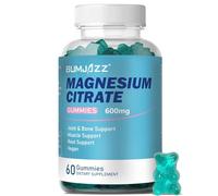 Magnesium Citrate Gummies 600mg - 60 Count - Magnesium Potassium Supplement - Magnesium Gummy - Blueberry Flavored