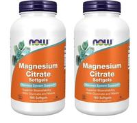 NOW Foods Magnesium Citrate Softgels, 180 softgels
