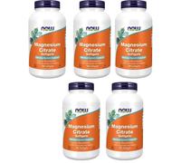 Magnesium Citrate W/Glycinate Malate Nervous System Support 5X180gels Now Foods