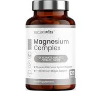 Magnesium Complex 1890mg, 120 High Strength Capsules - Provides Elemental Magnesium 384mg - Glycinate, Malate, Citrate and Oxide - Supplements for Calm Sleep, Restless Leg, Muscle Ache - Women and Men
