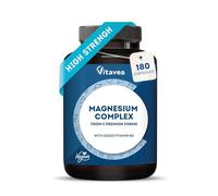 Magnesium Complex 400mg - 5 Forms of Magnesium (Bisglycinate, Citrate, Oxide, Carbonate, Liposomal) + Vitamin B6 - High Absorption - Energy, Muscles, Fatigue, Nervous System - 180 Capsules vitavea