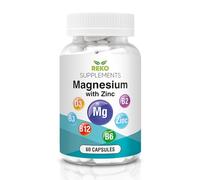 Magnesium Complex 7-in-1 with Zinc Vitamin B12 High Strength Vitamin B6 B2 Riboflavin B3 Niacin Vitamin D3 Muscle Bone Health Tiredness Sleep Supplements Vegan Capsules 2 Months Supply