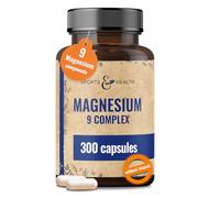 Magnesium Complex High Dose 400 mg - [300 x Capsules - 9 Magnesium Compounds] - Magnesium High Dose Capsules - Magnesium Complex Vitamin B - Magnesium Oxide, Magnesium Bisglycinate