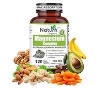 Magnesium Complex Supplement 8 Elemental 700 mg | 4 Month Supply | High Absorption Chelated Formula | Magnesium Glycinate, Citrate, Malate, Taurate & More | 120 Capsules (120 Capsules (Pack of 1))