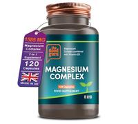 Magnesium Complex Supplements 7 in 1-1585 MG Glycinate, Citrate, Malate, Taurate, Zinc, B6, D3 - 120 Vegan Capsules - Muscle, Bone, Sleep Support, Magnesium Complex Capsules by The Good Guru,