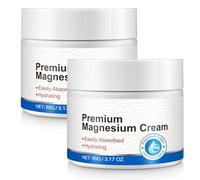 Magnesium Cream, 2 PackTopical Magnesium Body Cream with Almond Oil, Vitamin E, Calm Magnesium Oil Butter Balm Skin Care for Leg, Muscle, Daily Relaxation & Hydration, Moisturising, Fast-absorbing