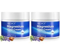 Magnesium Cream for Sleep, Topical Magnesium Cream for Restless Legs Syndrome Relief, with Magnesium Chloride, Calm Magnesium Oil Butter Balm for Leg Cramps & Muscle Pain - 90g (Pack of 2)