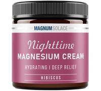 Magnesium Cream - Magnesium Chloride Cream - Topical Magnesium Cream for Night Relief for Leg Cramps, Sleep and Muscle Soreness - Safe for Children (Hibiscus)