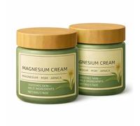 Magnesium Cream with MSM & Arnica - Skin Soothing Body Moisturiser for Daily Care, Non-Greasy Formula for Targeted Application on Legs, Shoulders & Back, Natural Ingredients - 2 x 50g