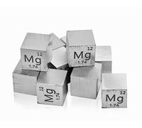 Magnesium cube density, Metallic magnesium cube 10x10x10mm pure at 99.9% for collection of elements