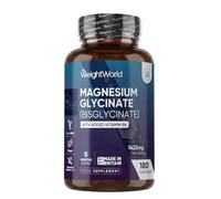 Magnesium Glycinate 1422mg - with Vitamin B6-180 Vegan Capsules - 3 Months Supply - Gentle & Stable Form - No Additives & No Added Sugar - Magnesium Supplements for Men & Women - Made in the UK