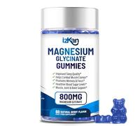 Magnesium Glycinate 1600mg with Calcium, Potassium, Vitamin D & CoQ10 - High Absorption Magnesium Supplement for Sleep, Muscle, Nerve & Mood Support - 60 Gummies (1)