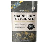 Magnesium Glycinate 2-in-1 with Himalayan Shilajit Minerals for Sleep, Relaxation & Natural Energy, High Strength Supplement - 90 Capsules Fulvic Acid Mineral Support Made in UK by Inner Vitality