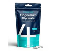 Magnesium Glycinate 3-in-1 Complex: 1279mg High Strength Magnesium Supplements with Bisglycinate, Citrate, Malate & Vitamin B6 - 90 Vegan Capsules - UK Made - 4HIM&HER