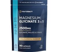 Magnesium Glycinate 3-in-1 Complex 2500mg | High Absorption Magnesium Bisglycinate Supplement with Citrate & Malate | Triple Strength Providing 425mg Elemental | 90 Vegan Capsules | by Horbaach