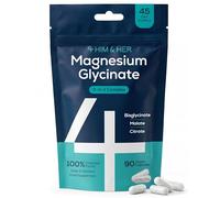 Magnesium Glycinate 3-in-1 Easy-to-Swallow Capsules for Tiredness and Muscles - 1279 mg Bisglycinate, Citrate, Malate Complex w/ B6 - Vegan, High-Strength Supplements - 90 Caps - UK Made - 4 HIM & HER