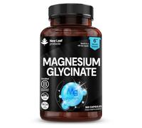 Magnesium Glycinate - 360 High Strength Capsules Pure Magnesium - 1040mg Providing 208mg Elemental Per Serving - Bones, Muscle Health, Vegan, UK Made