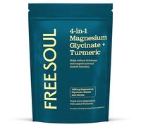 Magnesium Glycinate 4-in-1 Complex | 1283mg Bisglycinate, Citrate, Malate & 2000mg Turmeric & Black Pepper | 385mg Elemental High Absorption Magnesium Supplements | 90 Tablets | UK Made | Free Soul
