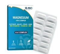 Magnesium Glycinate 4 in 1 Complex with Vitamin B6 + D3 + Zinc | High Strength 28 Vegetarian Capsules | Magnesium Supplement with Bisglycinate + Malate + Oxide + Citrate (3 Packs)