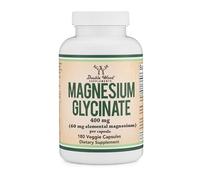 Magnesium Glycinate 400mg, 180 Capsules (Vegan Safe, Manufactured and Third Party Tested in The USA, Gluten Free, Non-GMO) High Absorption Magnesium by Double Wood Supplements
