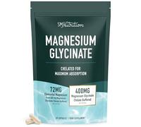 Magnesium Glycinate 400mg | Chelated Magnesium Glycinate for Maximum Absorption & Bioavailability | Calm, Relaxation, Muscle Health & Energy Support Supplement | Resealable Eco Pack | 60 Capsules