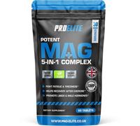 Magnesium Glycinate 5-in-1 Complex 1286mg - 400mg Elemental Per Serving High-Strength Magnesium with Bisglycinate, Citrate, Malate, Oxide, Glycinate Supplement by PROELITE (60 Vegan Tablets)