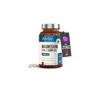 Magnesium Glycinate 6-in-1 Complex 2500mg | 120 Capsules, 485mg Elemental Magnesium Supplements | Malate, Taurate, Citrate High Strength Tablets + Zi