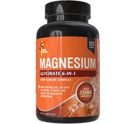 Magnesium Glycinate 6-in-1 Complex for Body & Brain | Magnesium Supplement Tablets with Citrate, Malate, Oxide, Chloride for Maximum Whole-Body Benefits | 120 Capsules, 2 Months' Supply