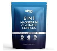 Magnesium Glycinate 6 in 1 Supplement -1500mg as Bisglycinate Citrate & Malate | 352 mg Elemental Magnesium | Ashwagandha Zinc & B6 Quality Sleep Muscle Health & Immune Support 90 Vegan Capsules (1)