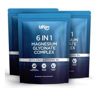 Magnesium Glycinate 6 in 1 Supplement -1500mg as Bisglycinate Citrate & Malate | 352 mg Elemental Magnesium | Ashwagandha Zinc & B6 Quality Sleep Muscle Health & Immune Support 90 Vegan Capsules (1)