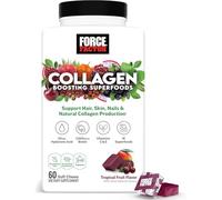 Magnesium Glycinate Ashwagandha Collagen Gummies Turmeric Smarter Greens Beetroot Nitrate Chews Superfood Complex 60 Gummies (60 Soft Chews, Collagen Tropical Fruit)